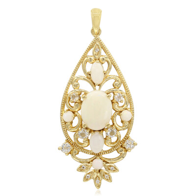 Pendentif en argent et Opale blanche