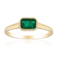 Bague en or et Emeraude de Zambie