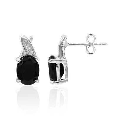 Boucles d'oreilles en argent et Onyx noir
