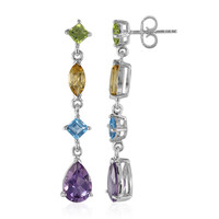 Boucles d'oreilles en argent et Améthyste