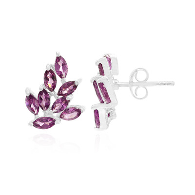 Boucles d'oreilles en argent et Grenat Rhodolite