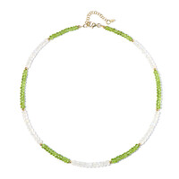 Collier en argent et Pierre de Lune arc-en-ciel