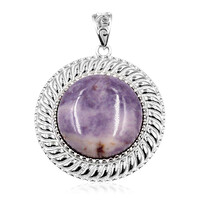 Pendentif en argent et Fluorite opalisée
