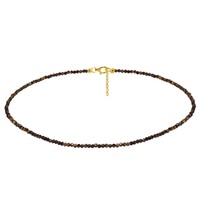 Collier en argent et Œil de Tigre