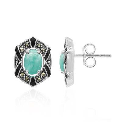 Boucles d'oreilles en argent et Amazonite