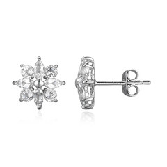 Boucles d'oreilles en argent et Topaze blanche