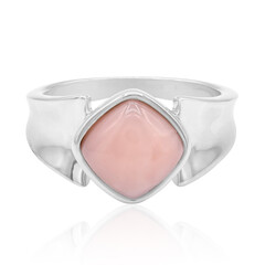 Bague en argent et Opale rose