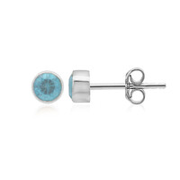 Boucles d'oreilles en argent et Topaze bleu ciel