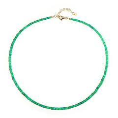 Collier en argent et Opale verte d'Éthiopie