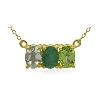 Collier en argent et Améthyste verte