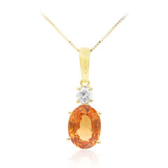 Collier en or et Grenat mandarine (CIRARI)