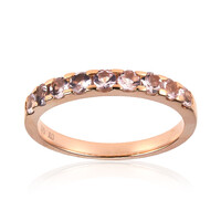 Bague en or et Béryl rose non chauffé