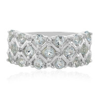 Bague en argent et Aigue-marine