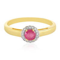Bague en argent et Saphir rose de Madagascar