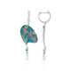Boucles d'oreilles en argent et Perle blanche de culture d'eau douce (Adela Silber)