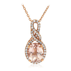 Collier en or et Morganite AAA