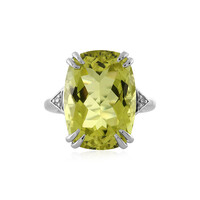 Bague en argent et Quartz citron
