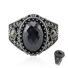 Bague en argent et Hématite noire (Annette classic)