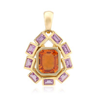 Pendentif en or et Saphir orange de Ban Ka Cha