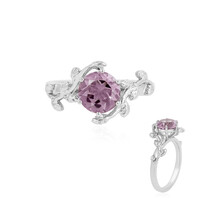 Bague en argent et Améthyste Rose de France