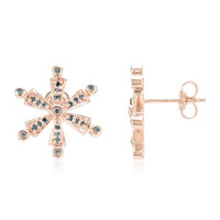Boucles d'oreilles en argent et Diamant fantaisie