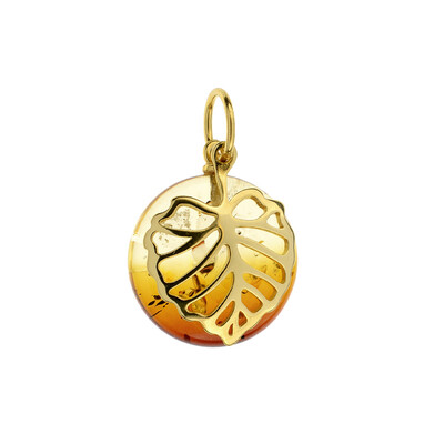 Pendentif en argent et Ambre baltique (dagen)
