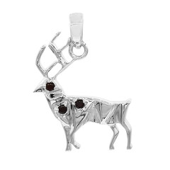 Pendentif en argent et Grenat du Mozambique