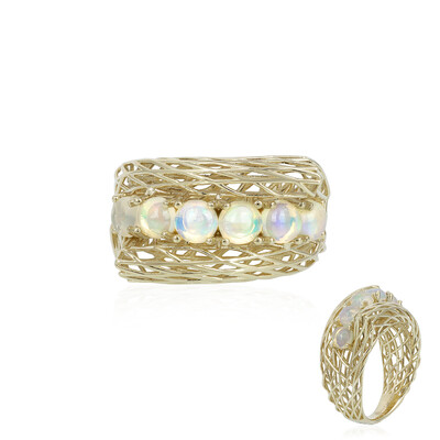 Bague en or et Opale Welo (Ornaments by de Melo)