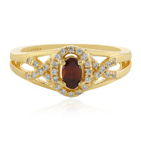 Bague en argent et Zircon rouge