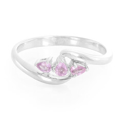 Bague pour homme en argent et Saphir pourpre de Ceylan non chauffé