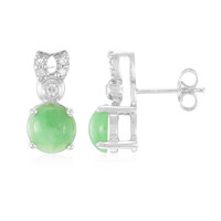 Boucles d'oreilles en argent et Chrysoprase impériale