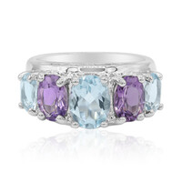 Bague en argent et Topaze bleu ciel