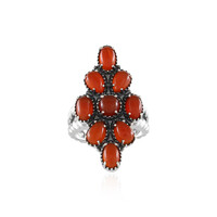 Bague en argent et Onyx rouge (Desert Chic)