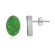 Boucles d'oreilles en argent et Uvarovite (Bali Barong)