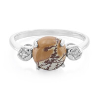 Bague en argent et Jaspe dendritique de Sonora