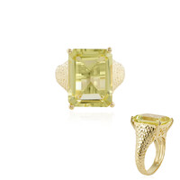 Bague en argent et Quartz citron