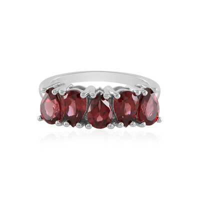 Bague en argent et Grenat du Mozambique