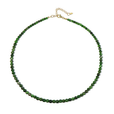 Collier en argent et Diopside de Russie