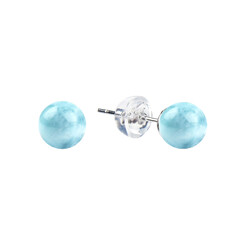 Boucles d'oreilles en argent et Larimar