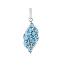 Pendentif en argent et Topaze bleu Suisse