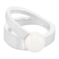 Bague en argent et Perle d'Akoya