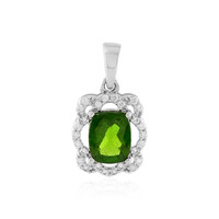 Pendentif en argent et Diopside de Russie