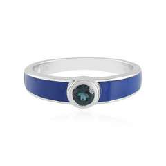 Bague en argent et Topaze bleu de Londres