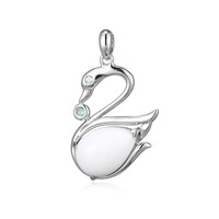 Pendentif en argent et Agate blanche