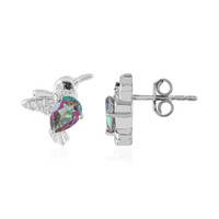 Boucles d'oreilles en argent et Quartz mystique