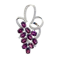 Pendentif en argent et Grenat Rhodolite