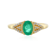 Bague en argent et Emeraude de Colombie
