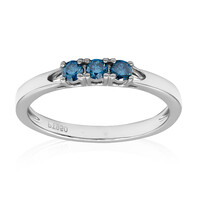 Bague en platine et Diamant SI2 bleu