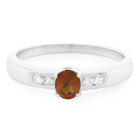 Bague en argent et Grenat Hessonite