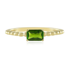 Bague en argent et Diopside de Russie